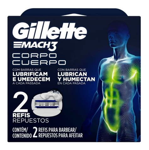 Cartuchos Para Afeitar El Cuerpo Gillette Mach Cuerpo Un Cuotas