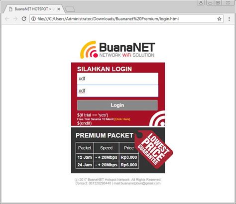 Template Halaman Login Hotspot Mikrotik