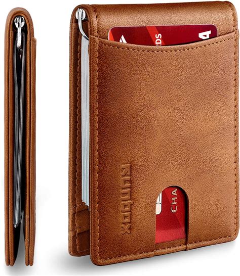 Carteras Runbox Slim Para Hombre Con Clip Para Billetes Bolsillo