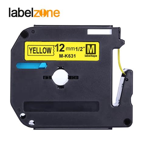 12mm Mk 631 Black On Yellow Label Tapes Compatible Brother P Touch