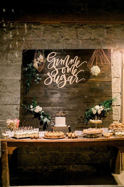 Awesome Wedding Dessert Bar Ideas To Rock Rustic Wedding Desserts