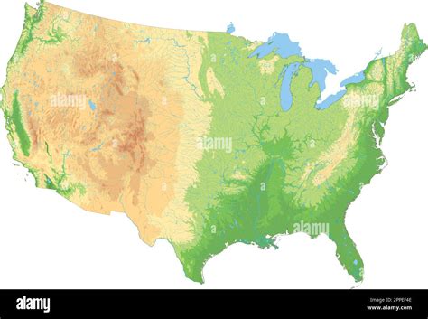 Mapa fisico de washington Imágenes vectoriales de stock - Alamy