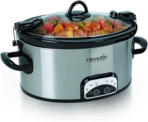 Crock Pot Scvc609ss 6 Quart Oval Programmable Slow Cooker