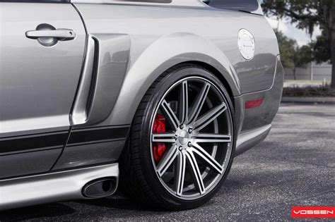 Pumped Up Silver Ford Mustang Wearing Chrome Vossen Rims — CARiD.com ...