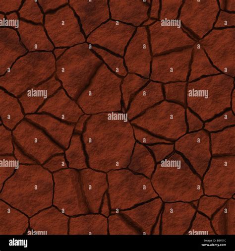 Cracked Parched Earth Ground Surface Texture Illustration Stock Photo