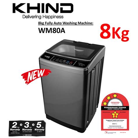 New Model KHIND 8KG 10KG 12KG FULLY AUTO WASHING MACHINE WM80A