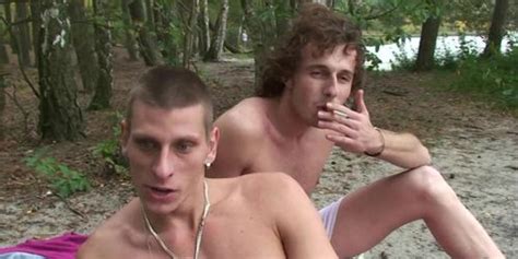 GRANDMA FRIENDS Old Blonde Grandma Takes It From Both Sides Outdoors Tnaflix