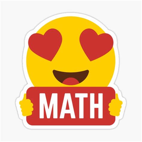 "I love MATH MATHLETE Heart Eye Emoji Emoticon Funny MATH MATHLETE ...