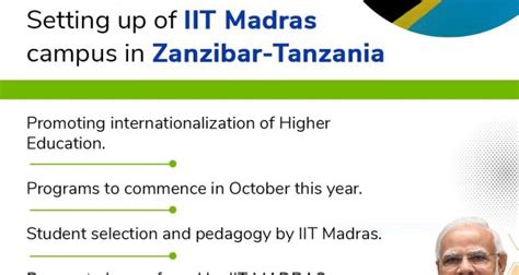 MoU For Setting Up Of Campus Of IIT Madras In Zanzibar First Ever IIT