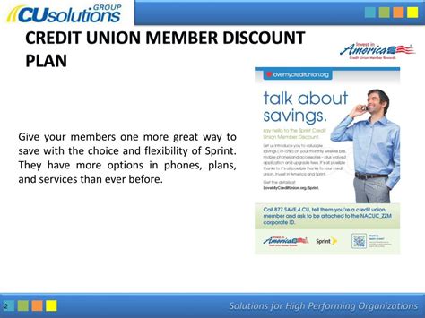 Ppt Sprint Credit Union Member Discount Program Overview Powerpoint