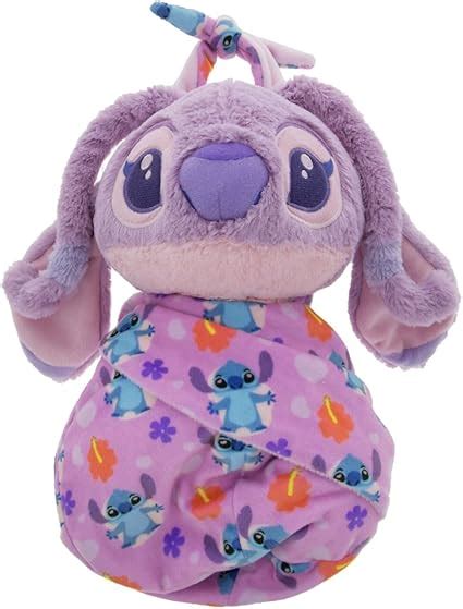 Disney Parks Stitch Baby Plush With Blanket Pouch 10 Babies New Plush