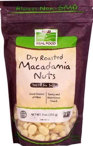 NOW Real Food Dry Roasted Sea Salt Macadamia Nuts 9 Oz Fred Meyer