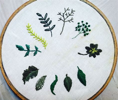 Leaf embroidery | Embroidery tutorials, Sewing embroidery designs, Hand ...