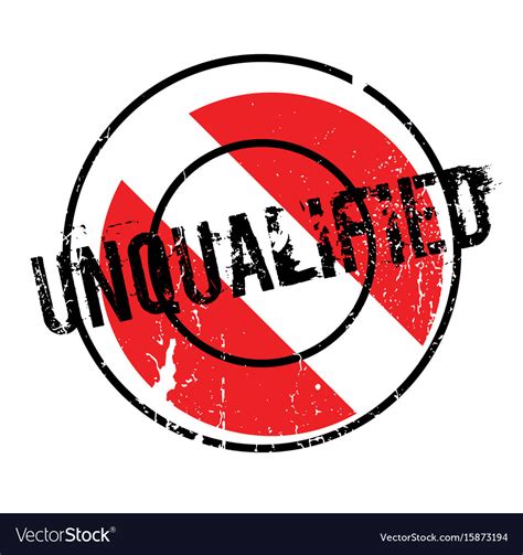 Unqualified Rubber Stamp Royalty Free Vector Image