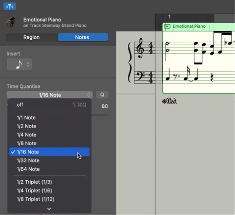 Quantize Note Timing In The Score Editor In Garageband On Mac Apple