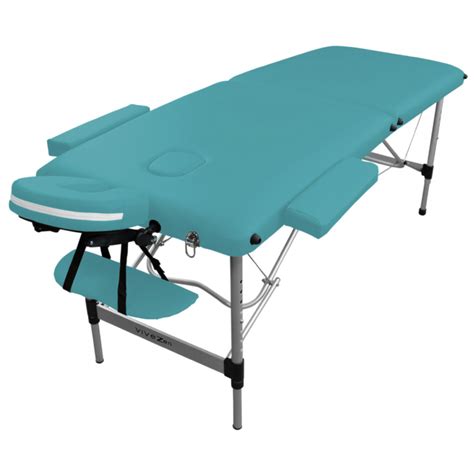 Table De Massage Aluminium 2 Zones Bleu Ciel