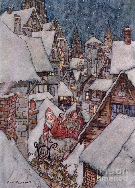 The Night Before Christmas Drawing By Arthur Rackham Pixels