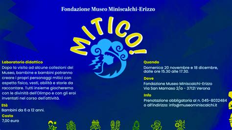 Mitico Attivit Didattica Per Bambini Al Museo Miniscalchi Erizzo