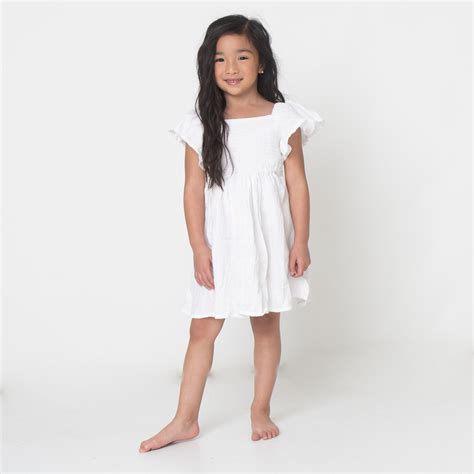 Smocked Cover Up Dress Girls 3 14 White Shade Critters