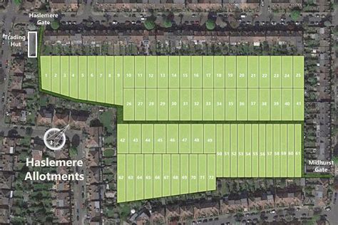 Site Plan Haslemere Allotments Association