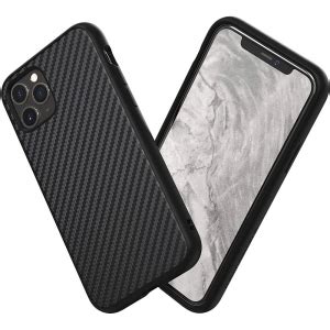 Coque RhinoShield Pour IPhone 15 Coloris Noir En Fibres De Carbone