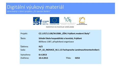 Ppt Digit Ln V Ukov Materi L Zpracovan V R Mci Projektu Eu Pen Ze