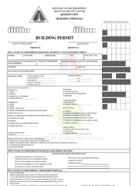 Building Permit Checklist Template Tasbih Armstrongdavis