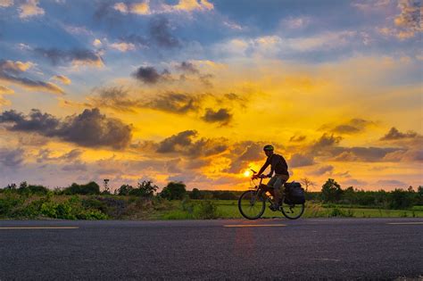 Sonnenuntergang Radfahren Fahrrad Kostenloses Foto Auf Pixabay