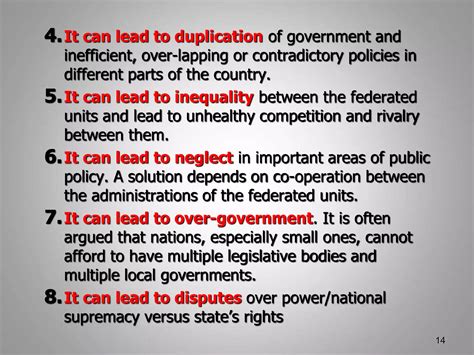 Understanding Federalism Advantages And Disadvantages Ppt Free