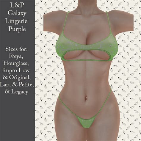 Second Life Marketplace Landp Galaxy Lingerie Lime