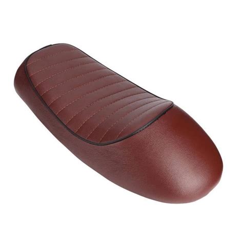 Zerodis Coussin de Moto Siège de Moto en Cuir PU Racer Selle Vintage