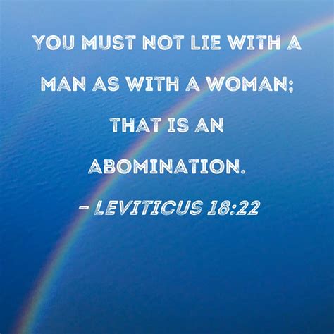 man shall not lay with man