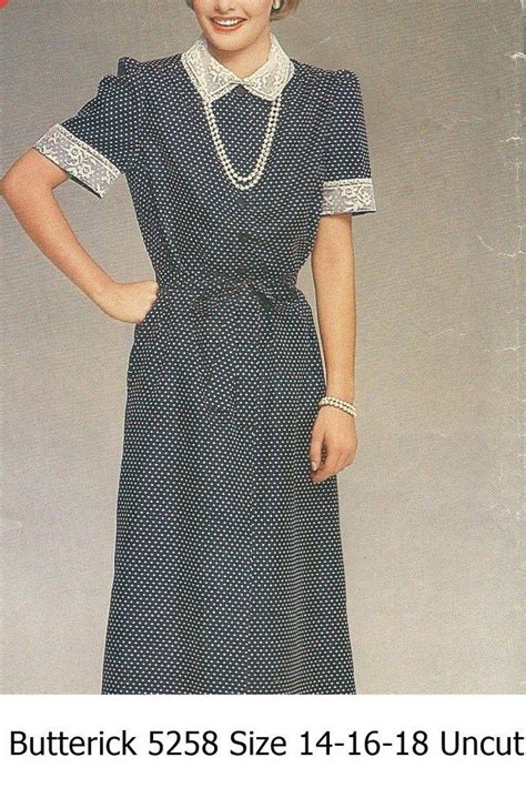 Butterick Sewing Pattern Uncut Misses Dress Button Front