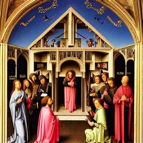 The Merode Altarpiece By Robert Campin Stable Diffusion