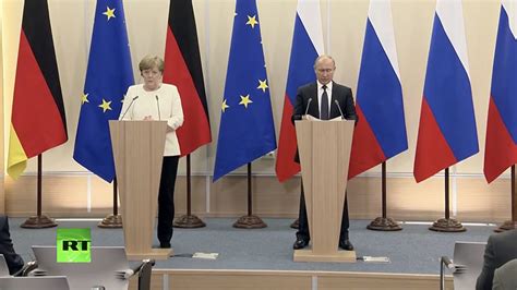 Merkel & Putin speak to press after meeting in Sochi (VIDEO) — RT World ...