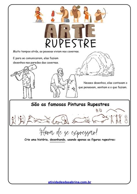 Atividade Arte Rupestre 2 Ano