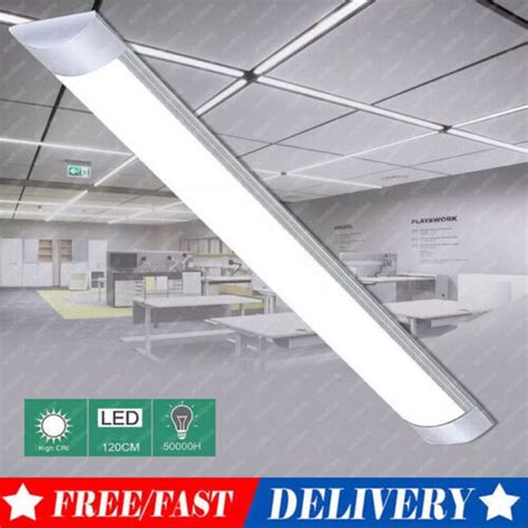 Ft Led Strip Lights Batten Tube Light Office Shop Garage Ceiling Lamp