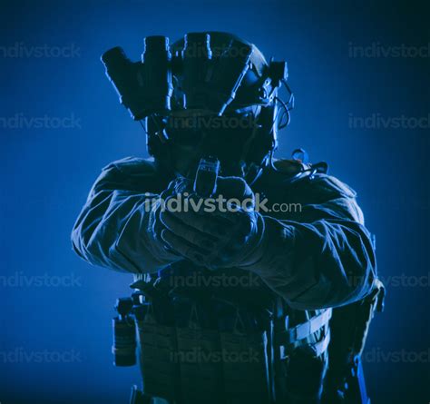 Modern Infantry Soldier Special Forces Fighter Police Swat Officer In