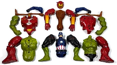 Merakit Mainan Siren Head Vs Captain America Vs Hulk Buster Vs Hulk