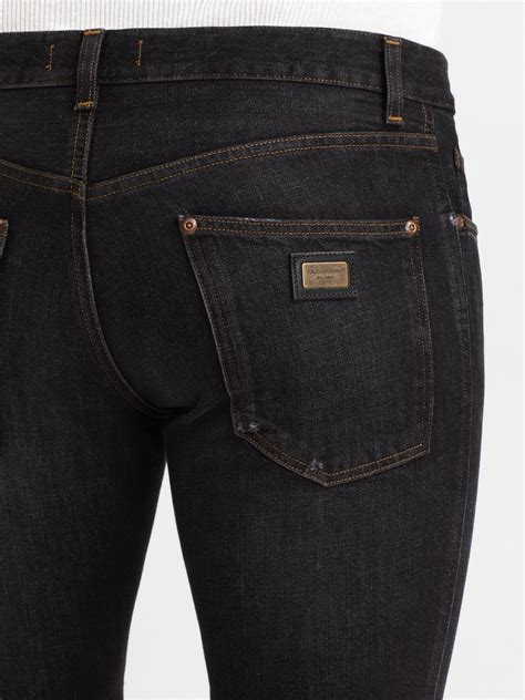 Dolce And Gabbana Gold Fit Denim Jeans In Black For Men Lyst