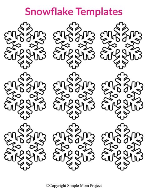 Small Snowflake Stencils Free Printable - Printable Templates