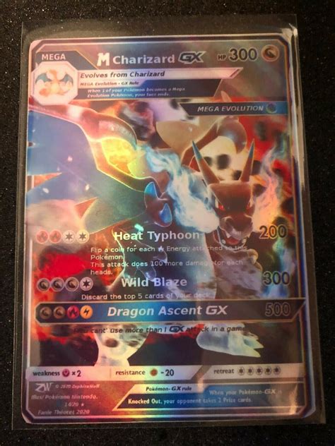 Charizard Gx Ex Pokemon Custom Card Vmax Dynamax Dracaufeu Mewtwo Tag