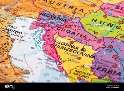 Europe Map Of Croatia Stock Photo Alamy