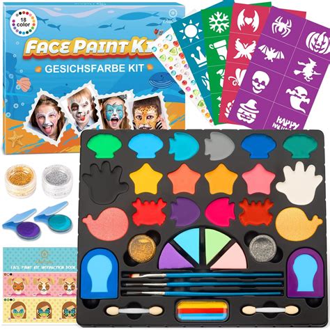 Amazon Nikou Face Paint Stencils Kit Body Painting Template