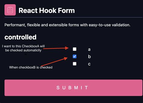 Reactjs Check A Checkbox When One Is Checked React Hook Form Stack