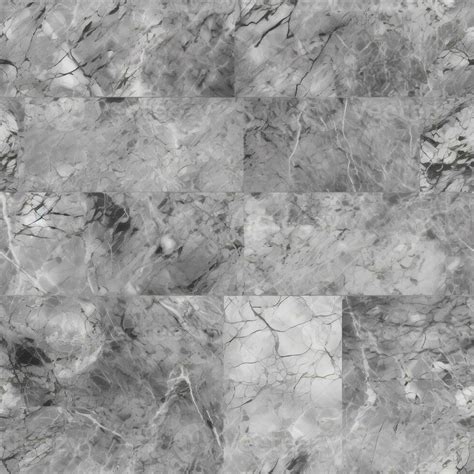 Seamless Pattern Texture Of Gray Marble Tiles AI Generation 23534933