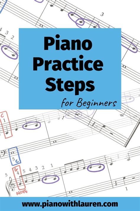 Piano Practice Steps for Beginners - Piano with Lauren | Piano practice ...