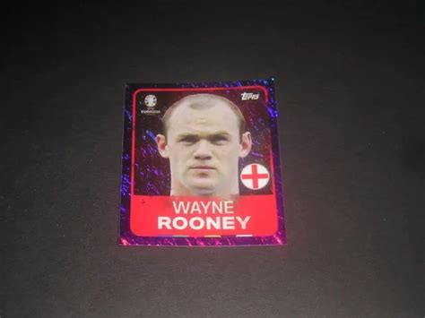 Topps Uefa Euro Germany Wayne Rooney Leg Purple Parallel Vers