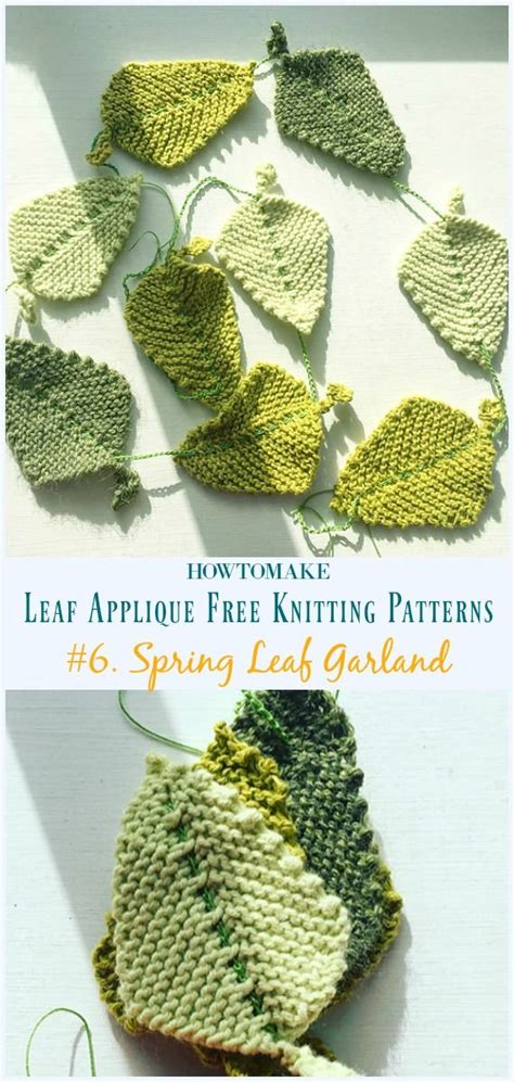 Leaf Applique Free Knitting Patterns Knitting Patterns Free Free