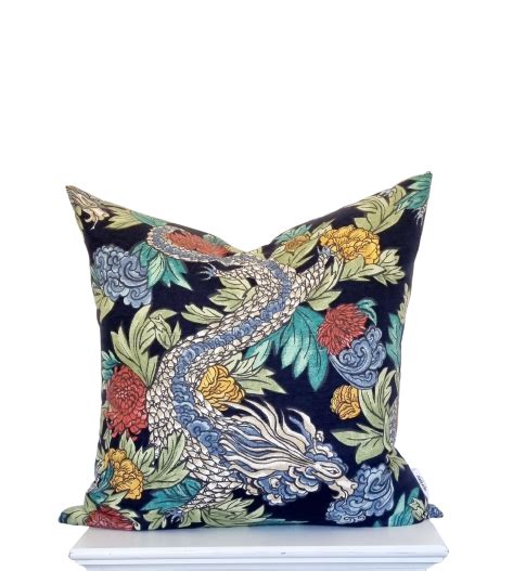 Chiang Mai Dragon Cushion Cover Upriverathome